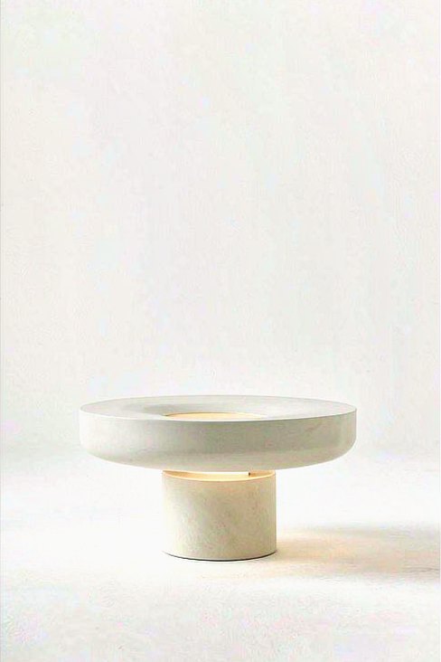 A finished lamp photographed in our workshop studio