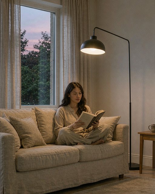A lamp that reads as furniture